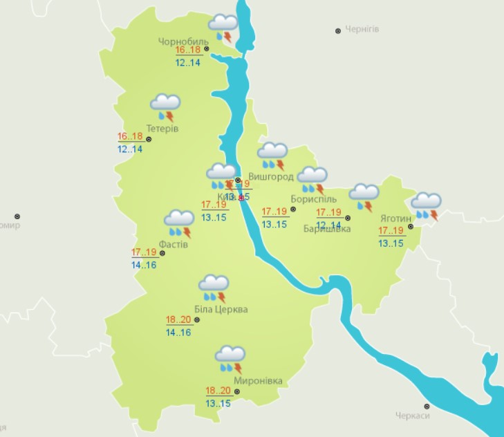Більшу частину України накриють грозові дощі: прогноз погоди на сьогодні
