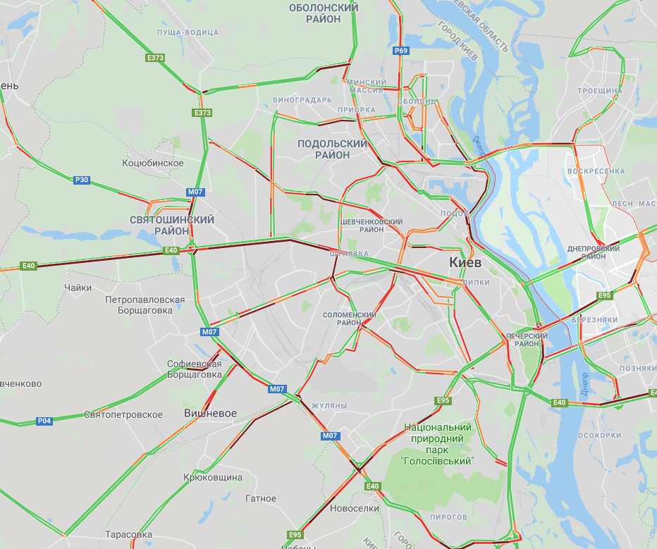 Київ скували пробки