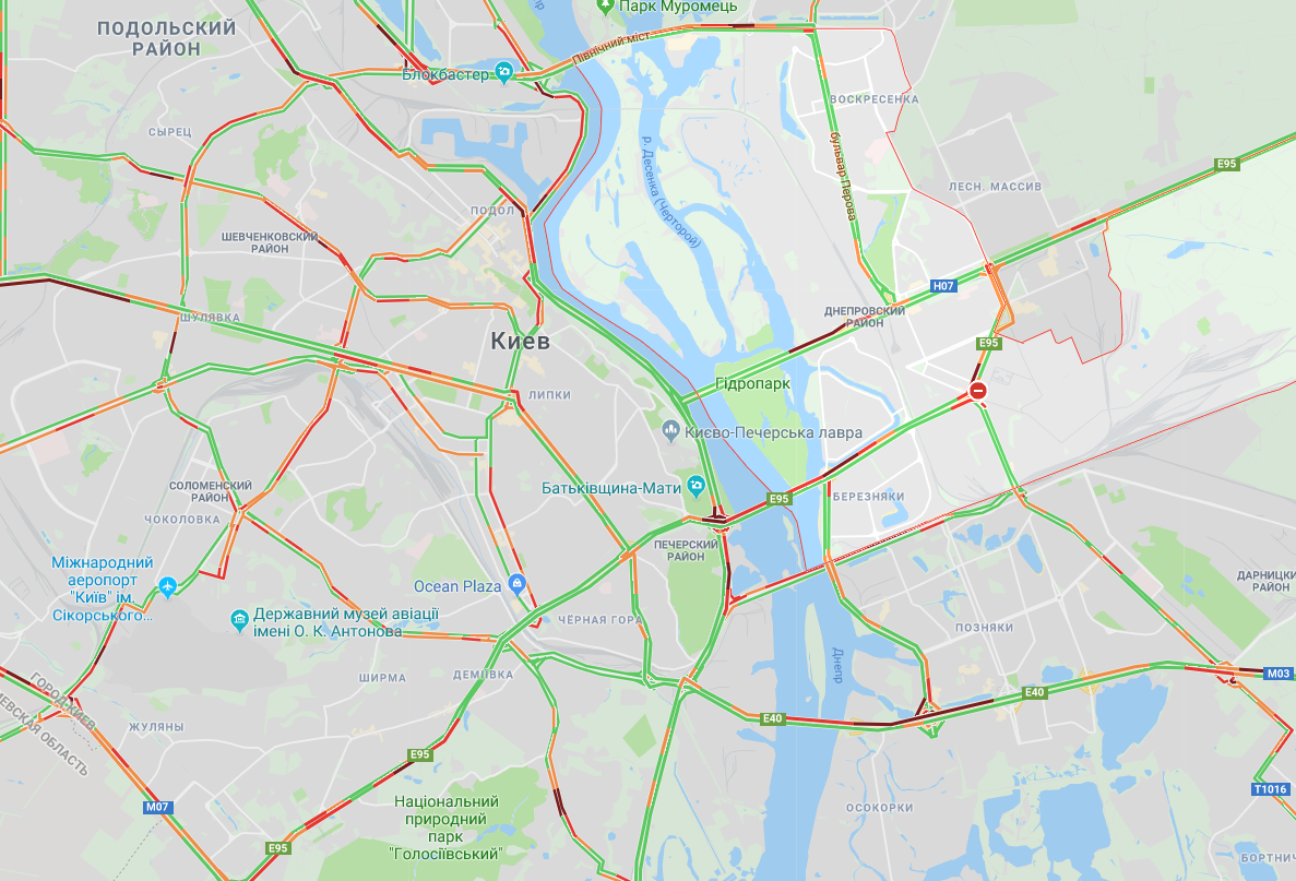Київ скували пробки