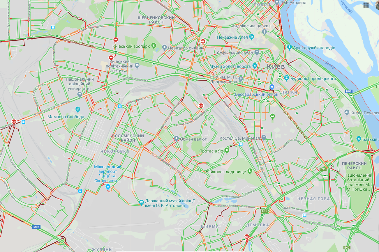 Киев сковали пробки