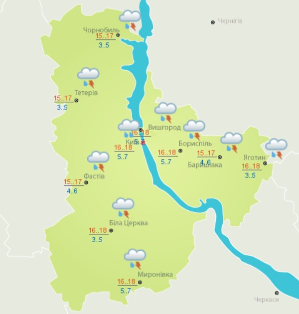 Україну накриють дощі з грозами: прогноз погоди на сьогодні