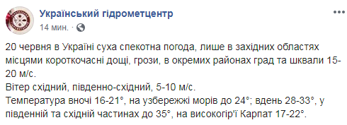 В Україні оголошене штормове попередження