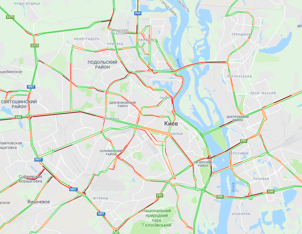 Київ скували пробки