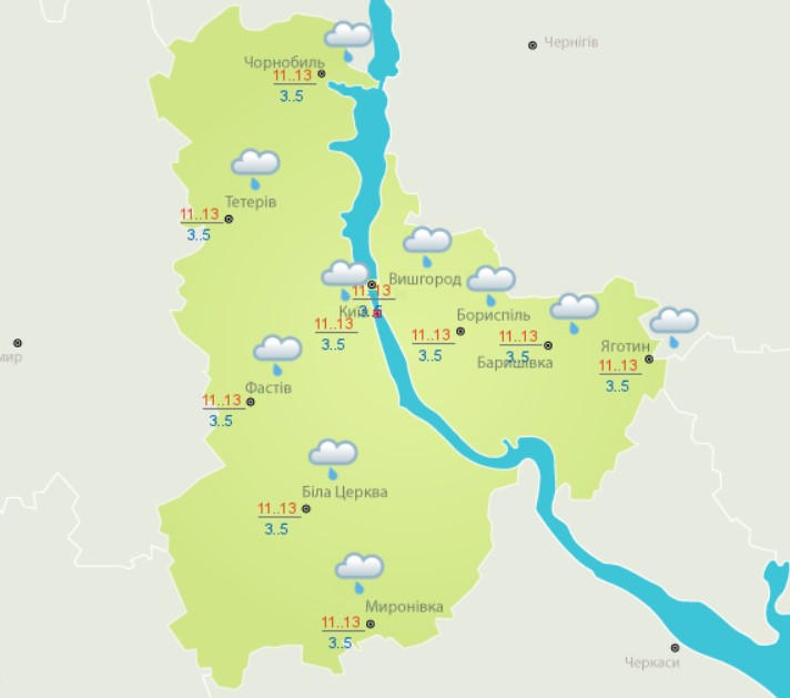 Дощі, грози та до +15 тепла: прогноз погоди на сьогодні