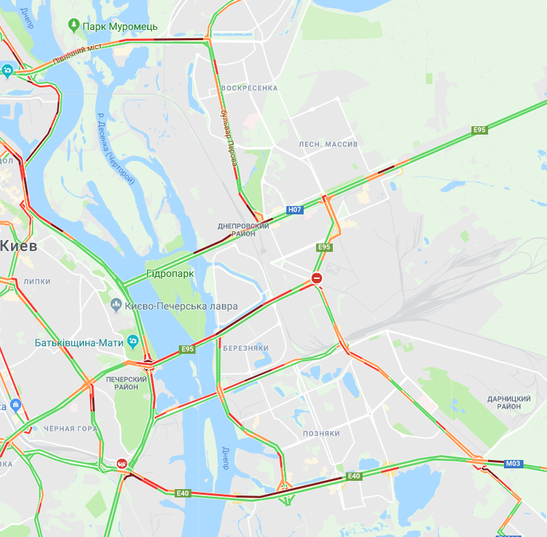Київ скували пробки