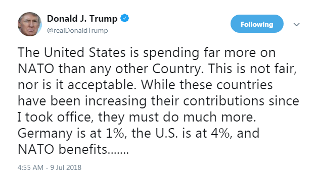 Трамп сомневается в выгоде НАТО для США