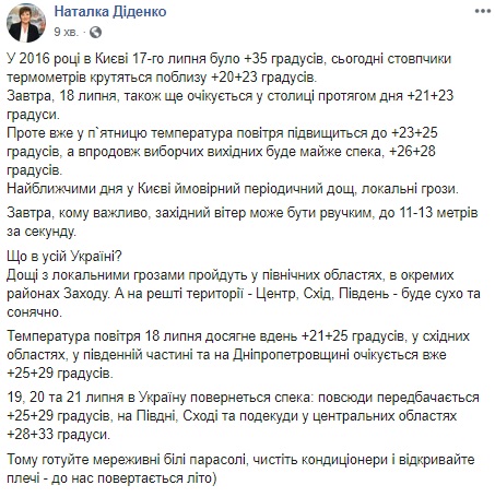 В Україну повертається сильна спека: синоптик назвала точну дату