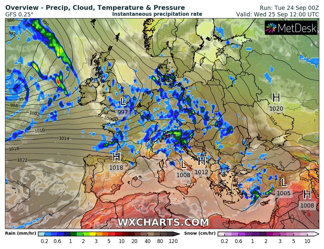 Атмостферний фронт несе в Україну дощі