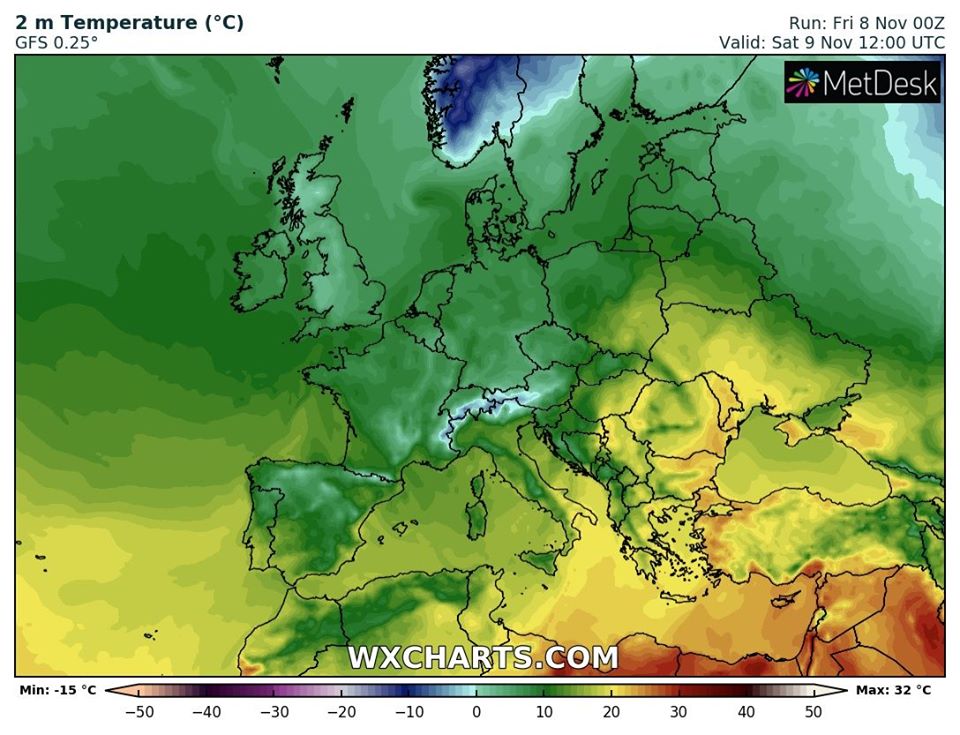 Україна на вихідних буде однією з найтепліших країн Європи