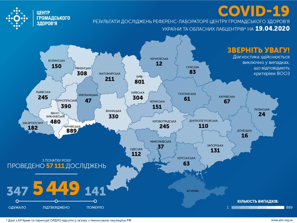 Число новых случаев коронавируса в Украине снижается второй день подряд: карта по областям