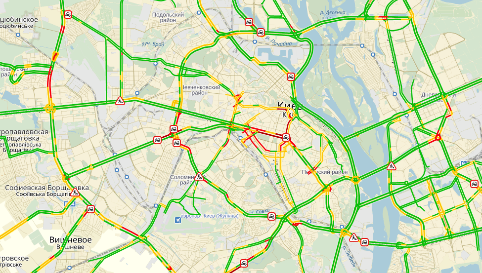 пробки, киев