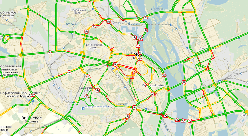 пробки, киев