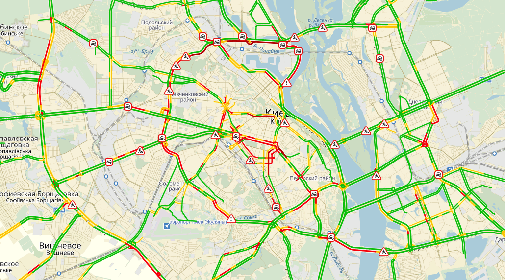 пробки, киев