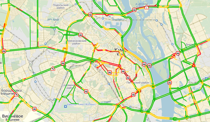 пробки, киев