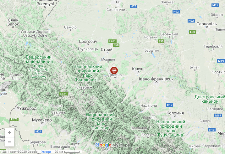 В Ивано-Франковской области произошло землетрясение