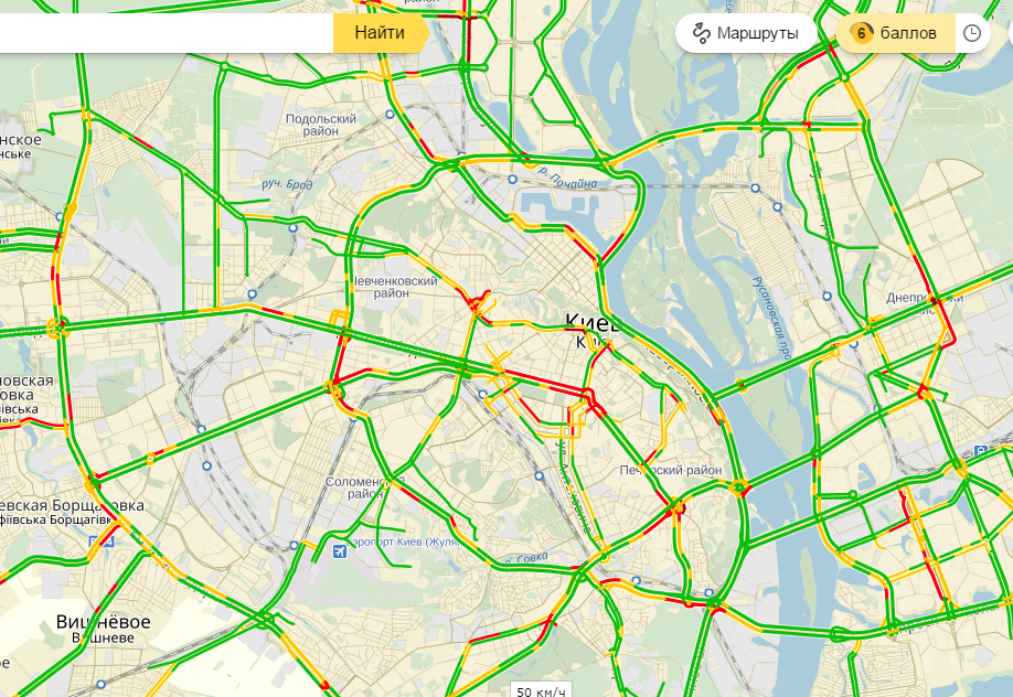 пробки, киев