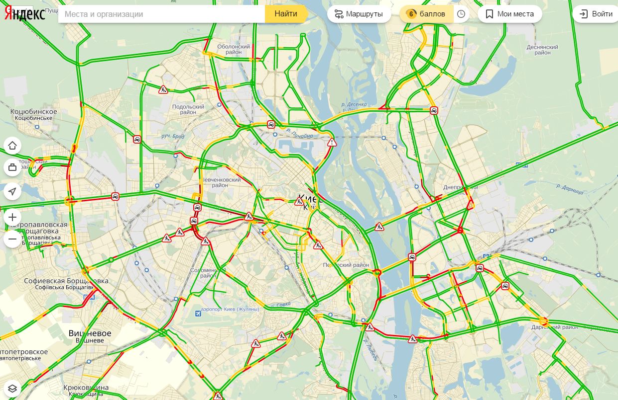 пробки в Киеве