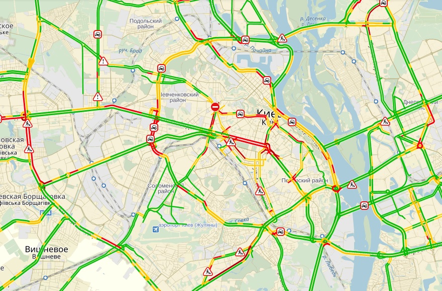 пробки в Киеве пробки, киев