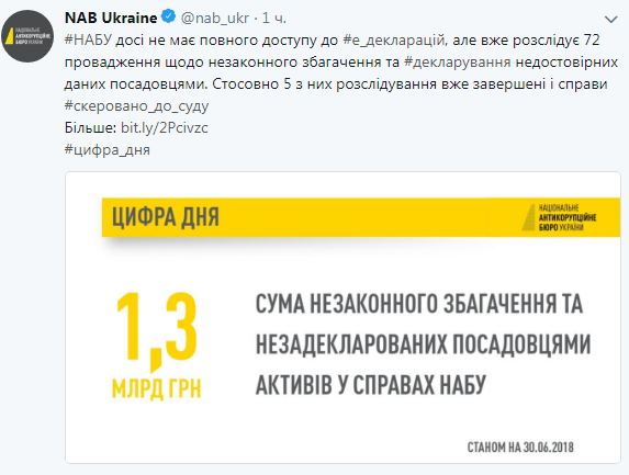 В НАБУ заявили, что до сих пор не имеют полного доступа к е-декларациям