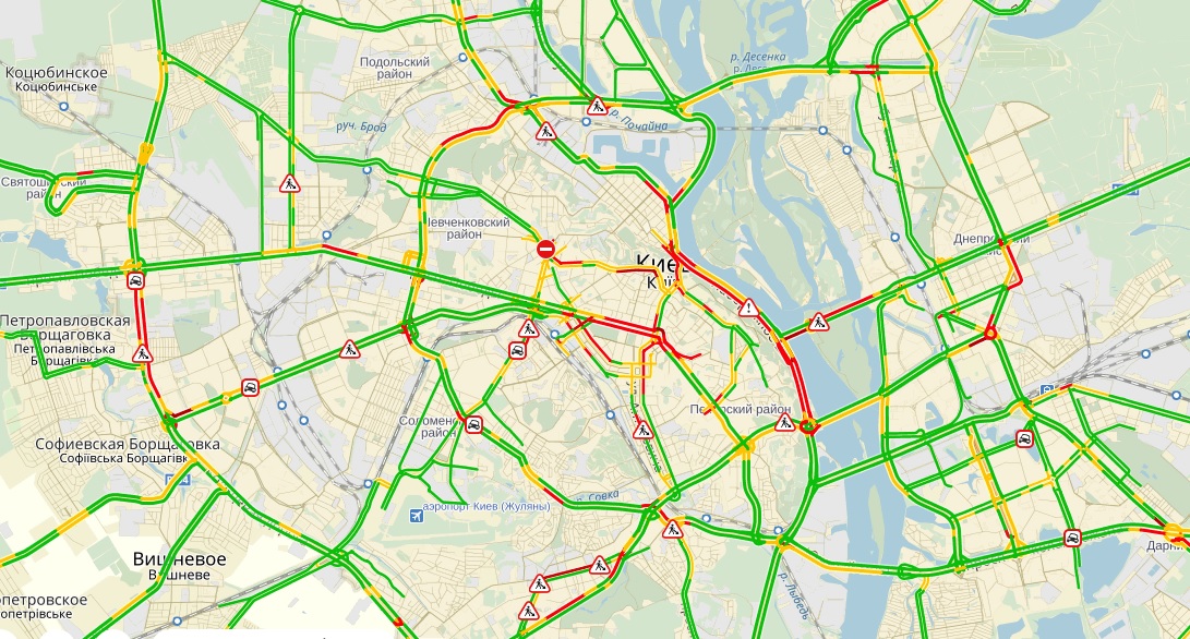 пробки в Киеве пробки, киев