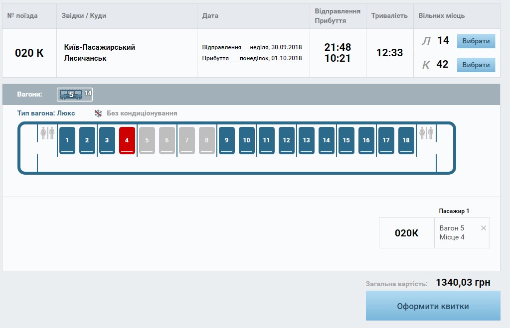 З Києва до Лисичанськ цього тижня запустять нічний експрес