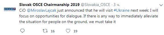 Глава ОБСЄ відвідає Україну наступного тижня