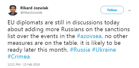 ЄС наприкінці лютого може визначитися з новими санкціями проти Росії
