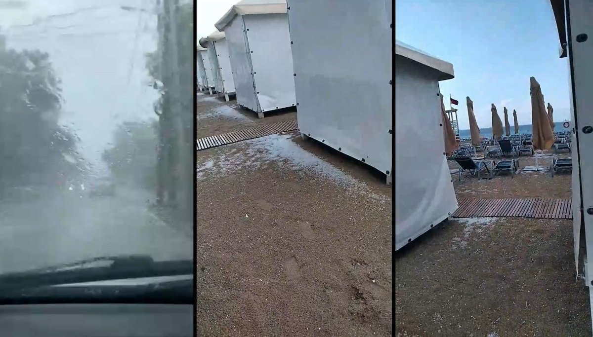 Накрыл апокалипсис: в Крыму на пляжи выпал снег (фото)