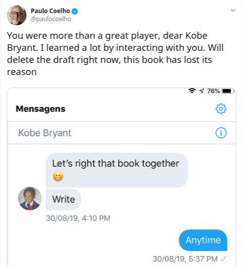 Коби Брайант писал книгу с всемирно известным писателем: теперь черновик удален