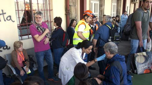 пострадавшии в аварии поезда в Испании 1