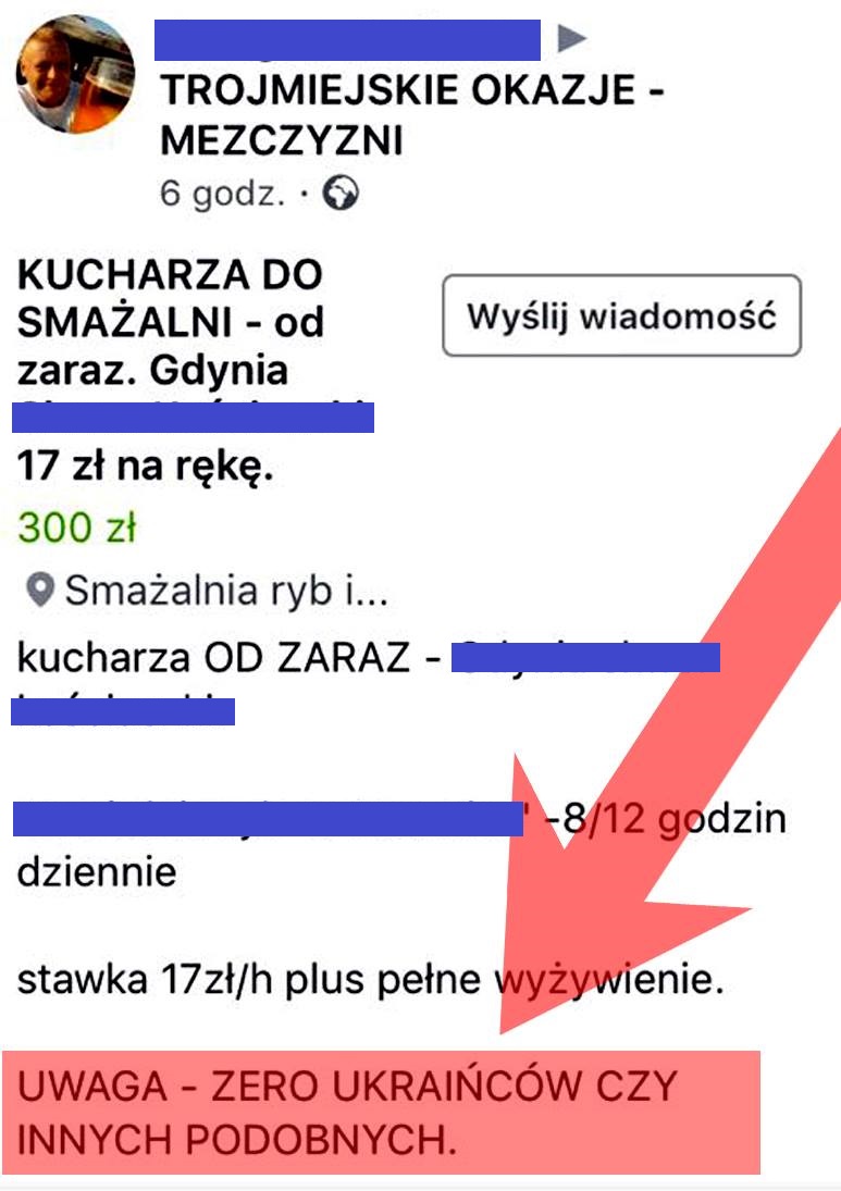 У Польщі ресторан розмістив вакансію з умовою &quot;нуль українців&quot;