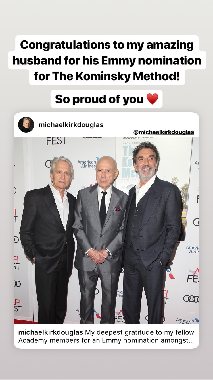 Это любовь! Кэтрин Зета-Джонс растрогала романтичным снимком с Майклом Дугласом