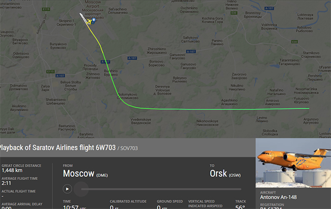 В России разбился пассажирский самолет