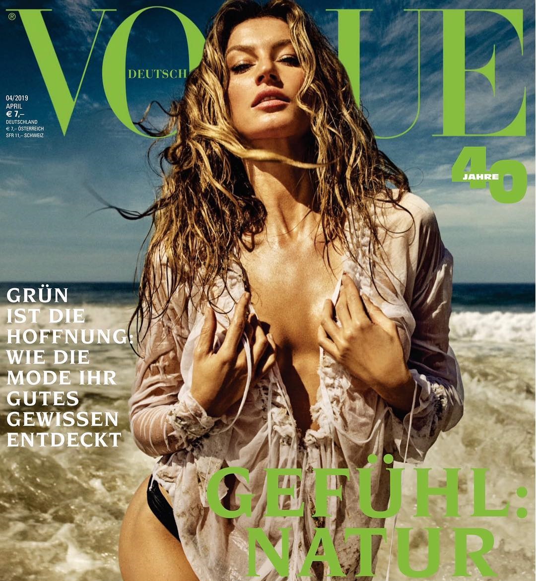 На захисті природи: 38-річна Жизель Бюндхен з'явилася на обкладинці німецького VOGUE