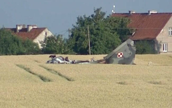 У Польщі розбився бойовий винищувач Міг-29