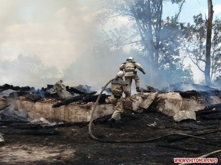 в Житомирской области сгорела Свято-Дмитриевская церковь 