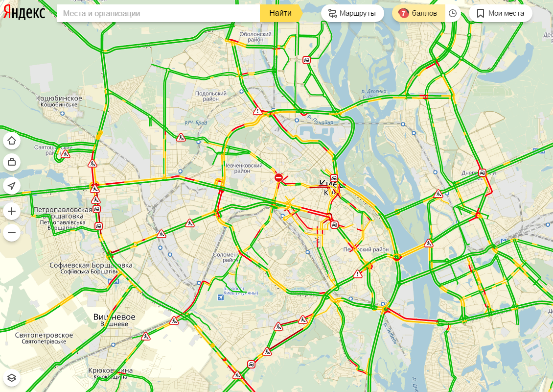 пробки в Киеве