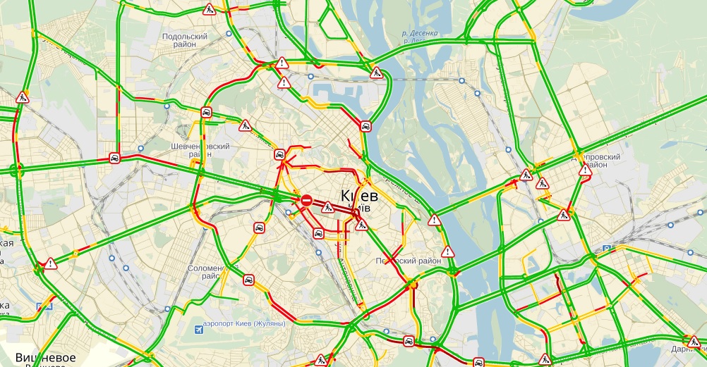 пробки, киев 