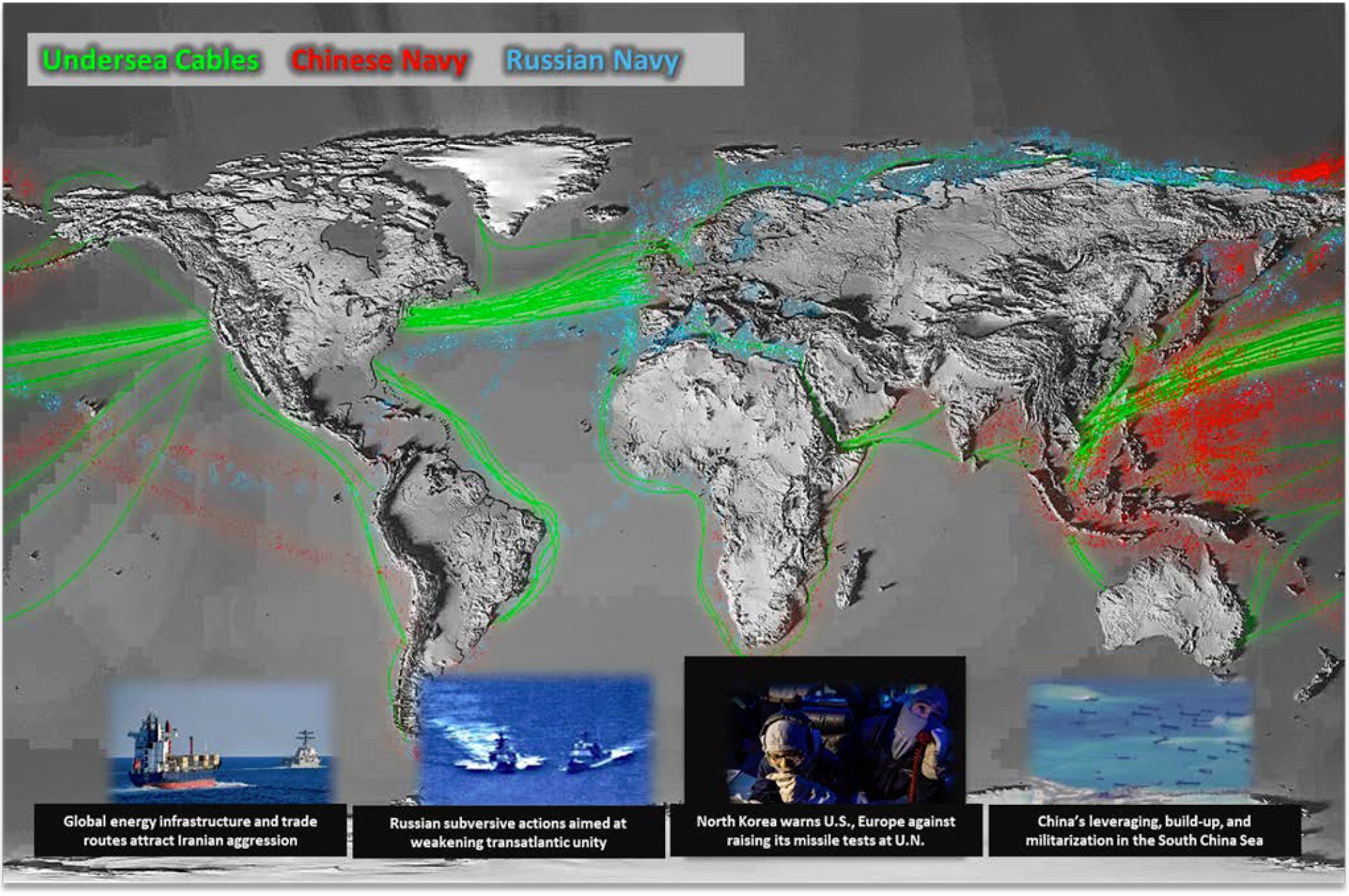 Пентагон опублікував карту активності ВМФ Росії