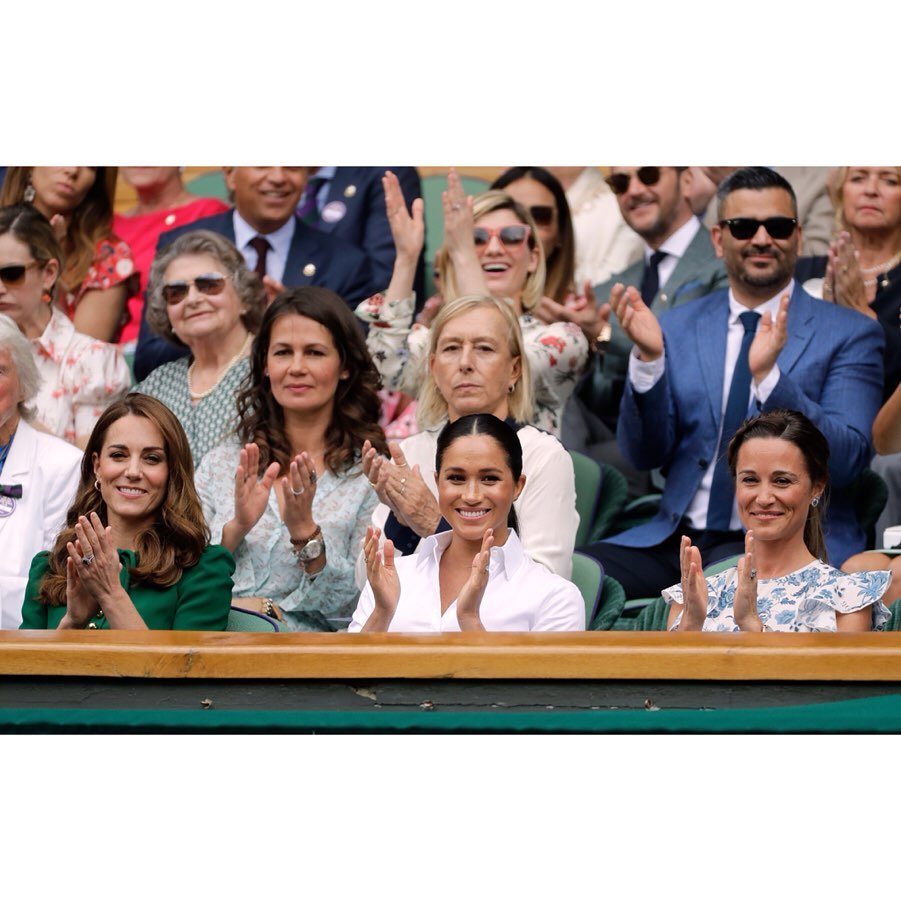 Кейт Миддлтон и Меган Маркл в элегантных нарядах посетили финал Уимблдона