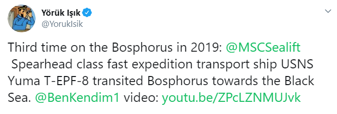 У Чорне море прямує експедиційний військовий корабель США