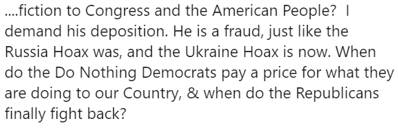 Трамп вимагає показань Шиффа через скандал зі стенограмою