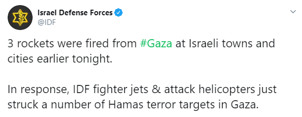 Ізраїль обстріляв сектор Газа у відповідь на ракети