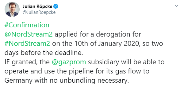 "Північний потік-2" намагається обійти законодавство ЄС