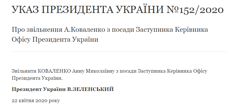 Зеленський звільнив заступника голови ОП з питань оборони