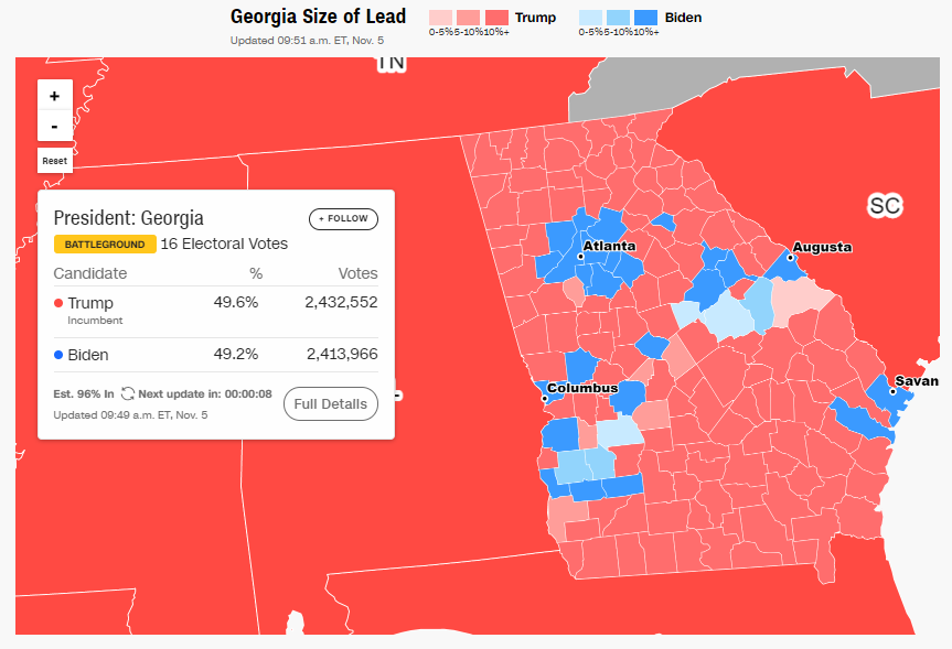 Вибори в США: скільки бюлетенів лишилося порахувати штатам