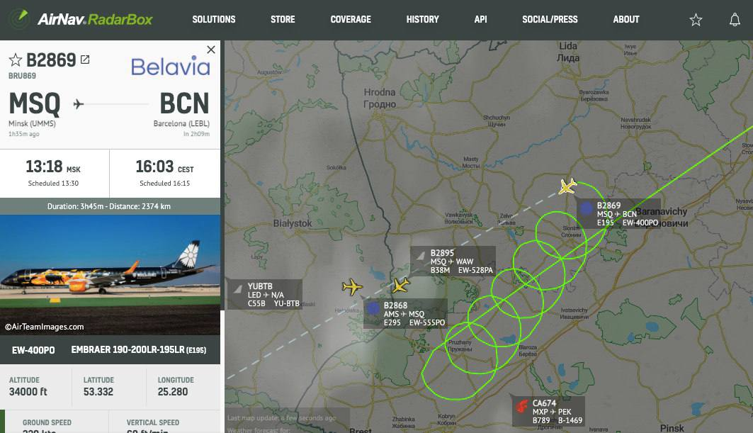 Вход воспрещен. Самолет &quot;Белавиа&quot; не смог пересечь границу с Польшей: что известно