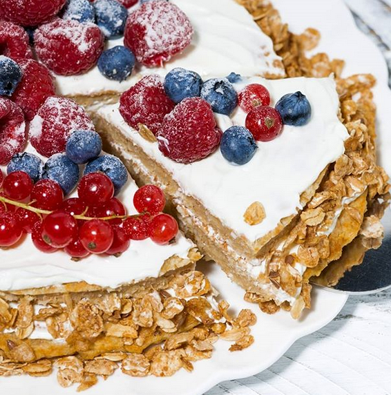 Завтрак на отлично: легкий овсяно-кокосовый торт на сковороде