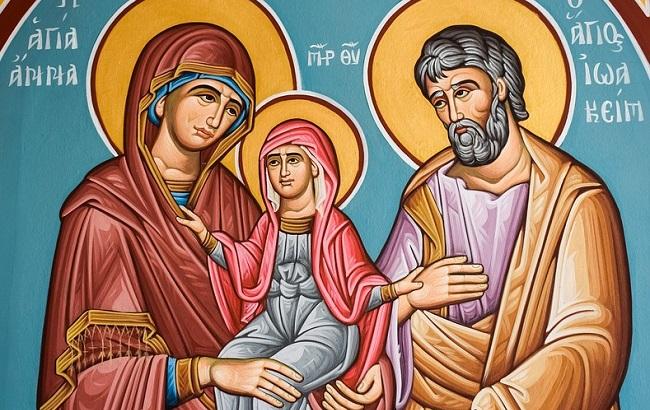 Святі Анна і Іоаким з дочкою Марією