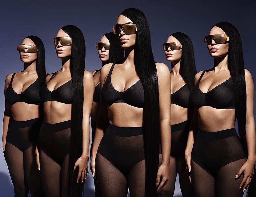 Кім Кардашян представила незвичайну рекламну кампанію зі своїми "клонами" (фото)